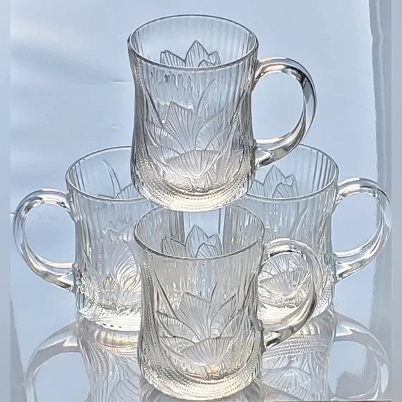 (4)10oz 🇫🇷 "Canterbury" Mugs by Arcoroc France 🇫🇷 - Picture 2 of 13